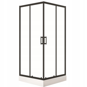 BRESSO KABINA PRYSZNICOWA NATRYSKOWA KWADRATOWA 90x90 BRODZIK SYFON CZARNA