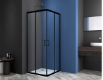 BRESSO KABINA PRYSZNICOWA NATRYSKOWA KWADRATOWA 90x90 BRODZIK SYFON CZARNA
