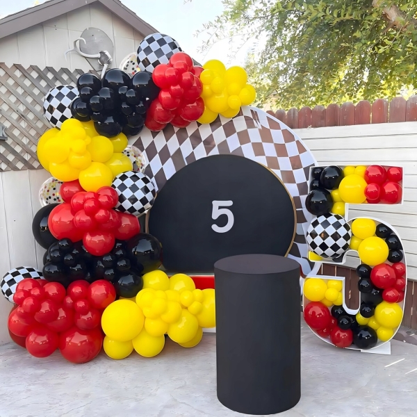 GIRLANDA BALONOWA BALONY ZESTAW URODZINOWY BALONÓW WYŚCIG FLAGA 148 SZT
