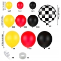 GIRLANDA BALONOWA BALONY ZESTAW URODZINOWY BALONÓW WYŚCIG FLAGA 148 SZT