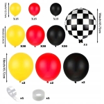 GIRLANDA BALONOWA BALONY ZESTAW URODZINOWY BALONÓW WYŚCIG FLAGA 148 SZT