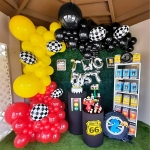 GIRLANDA BALONOWA BALONY ZESTAW URODZINOWY BALONÓW WYŚCIG FLAGA 148 SZT