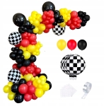 GIRLANDA BALONOWA BALONY ZESTAW URODZINOWY BALONÓW WYŚCIG FLAGA 148 SZT