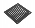KRATKA WENTYLACYJNA METALOWA Z SIATKĄ 14x14 GRAFIT