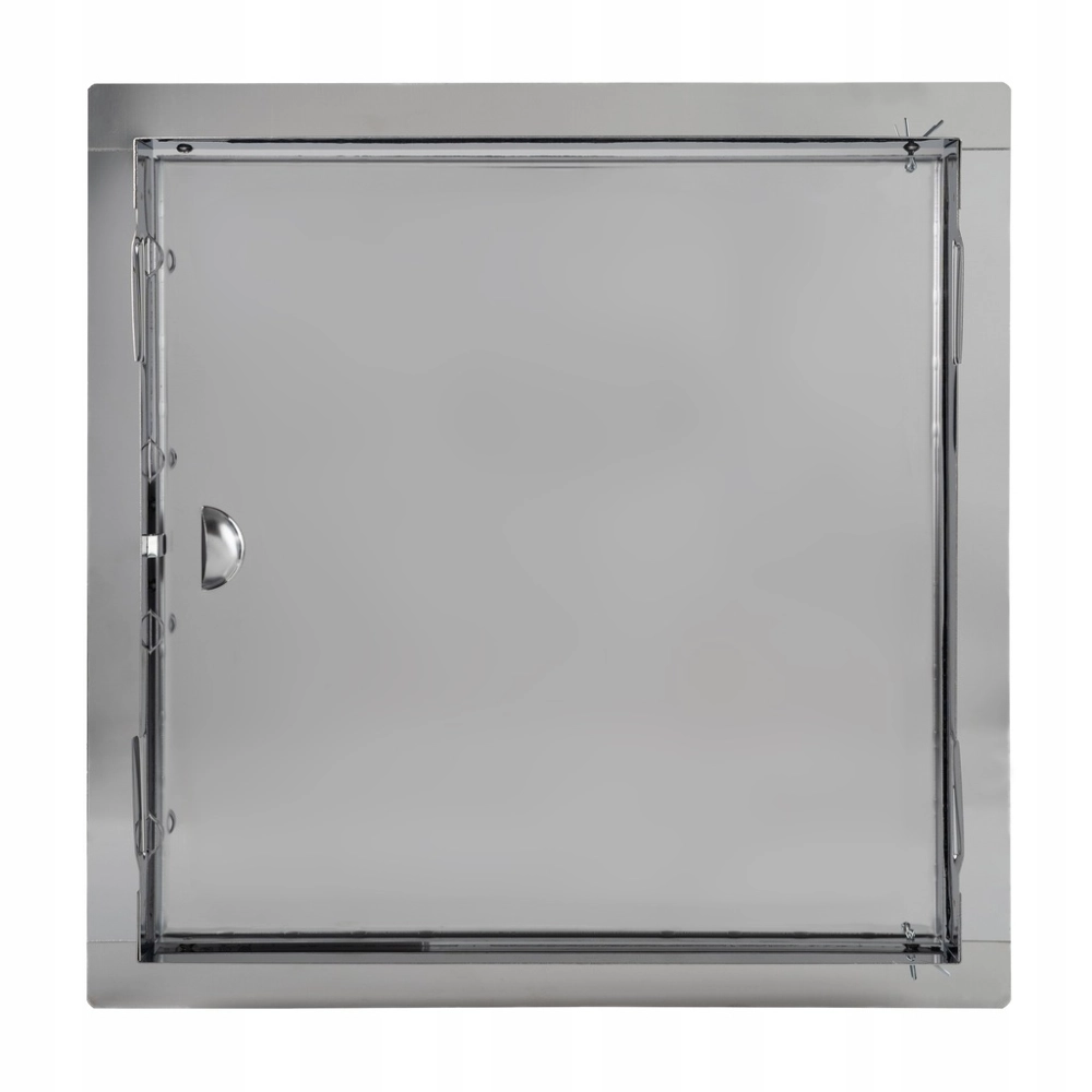 DRZWICZKI REWIZYJNE METALOWE ZAMYKANE NA ZATRZASK NIERDZEWNE 15x15 CM SZARY