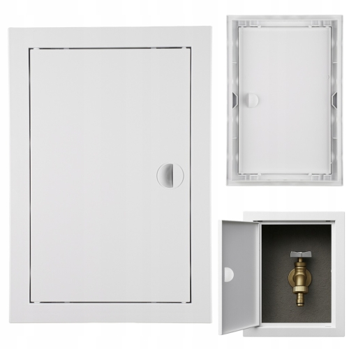 DRZWICZKI REWIZYJNE TWORZYWO ABS WYCZYSTKA PLASTIKOWA RAMKA 30x50 CM BIAŁA