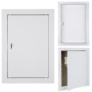 DRZWICZKI REWIZYJNE METALOWA WYCZYSTKA NA ZATRZASK 40x50 CM DRZWI BIAŁE