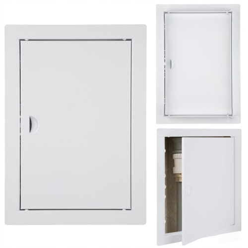 DRZWICZKI REWIZYJNE METALOWA WYCZYSTKA NA ZATRZASK 40x50 CM DRZWI BIAŁE