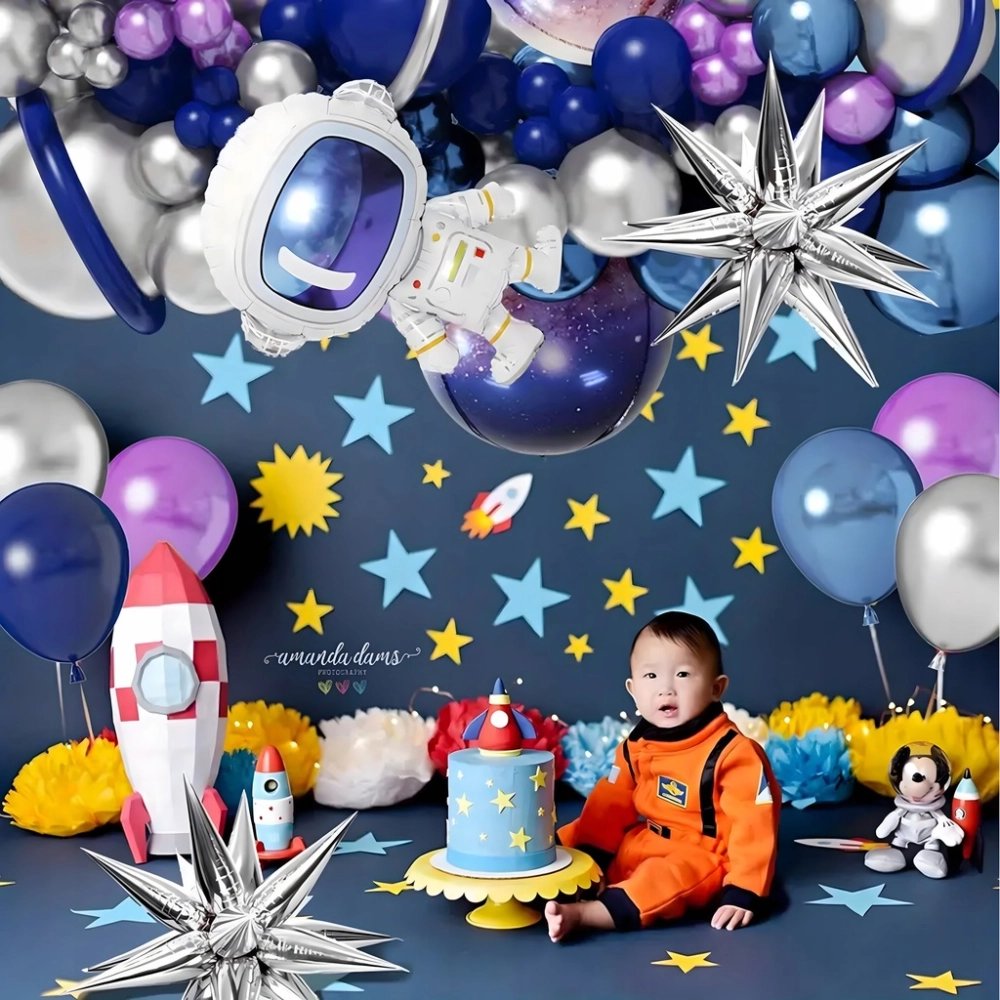 GIRLANDA BALONOWA BALONY ASTRONAUTA ZESTAW BALONÓW NA URODZINY 108 SZTUK