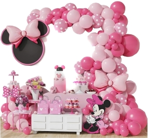 GIRLANDA BALONOWA URODZINOWA ZESTAW BALONÓW MYSZKA MINNIE MINI 111 SZT