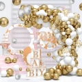 GIRLANDA BALONOWA ZESTAW BALONÓW NA URODZINY WESELE 110 SZT ZŁOTE BIAŁE