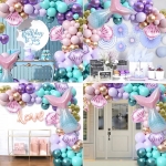 GIRLANDA BALONOWA ŁUK BALONÓW ZESTAW URODZINOWY BALONY SYRENKA 97 SZTUK