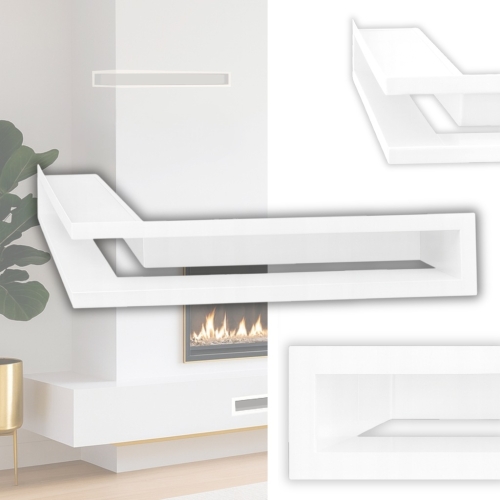 KRATKA KOMINKOWA LUFT KĄTOWY 60x40x10 LEWY BIAŁY