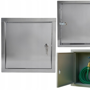 DRZWICZKI REWIZYJNE METALOWE NA ZAMEK KLUCZ 20x20 CM STAL NIERDZEWNA