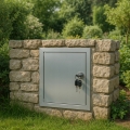 DRZWICZKI REWIZYJNE ZAMYKANE NA KLUCZ ZAMEK 25x25 CM STAL NIERDZEWNA