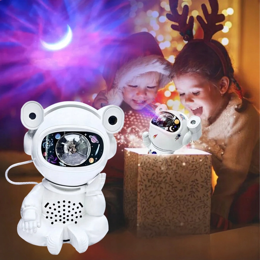 PROJEKTOR GWIAZD LAMPKA NOCNA DLA DZIECI RZUTNIK ASTRONAUTA KOSMOS USB