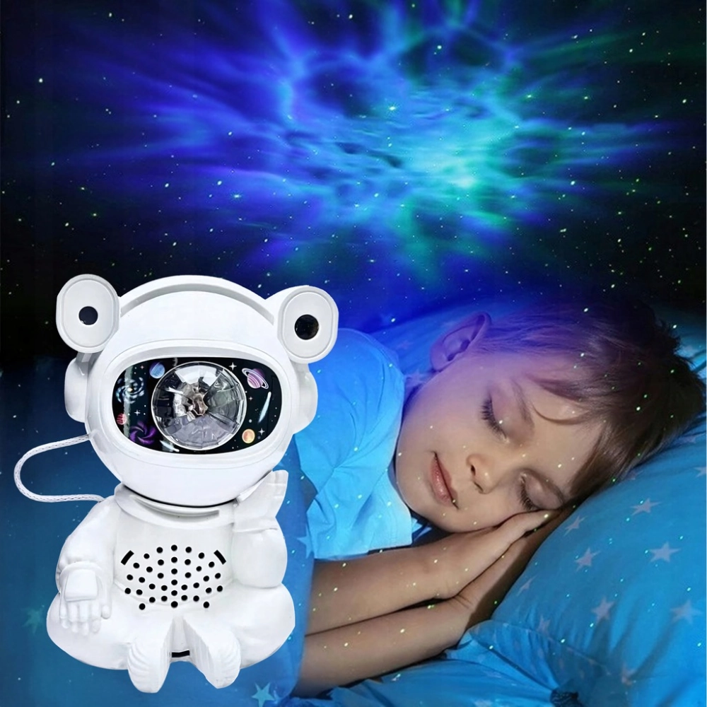 PROJEKTOR GWIAZD LAMPKA NOCNA DLA DZIECI RZUTNIK ASTRONAUTA KOSMOS USB