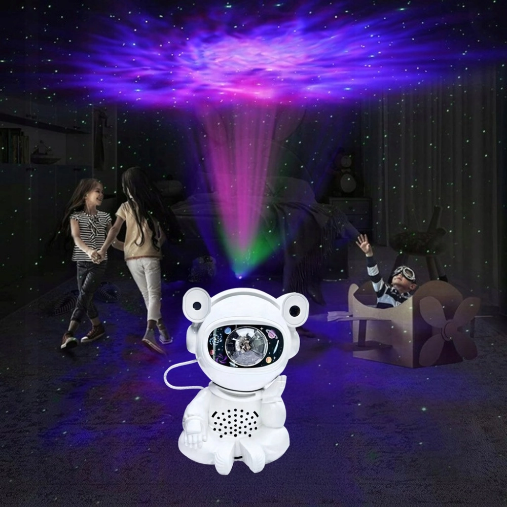 PROJEKTOR GWIAZD LAMPKA NOCNA DLA DZIECI RZUTNIK ASTRONAUTA KOSMOS USB