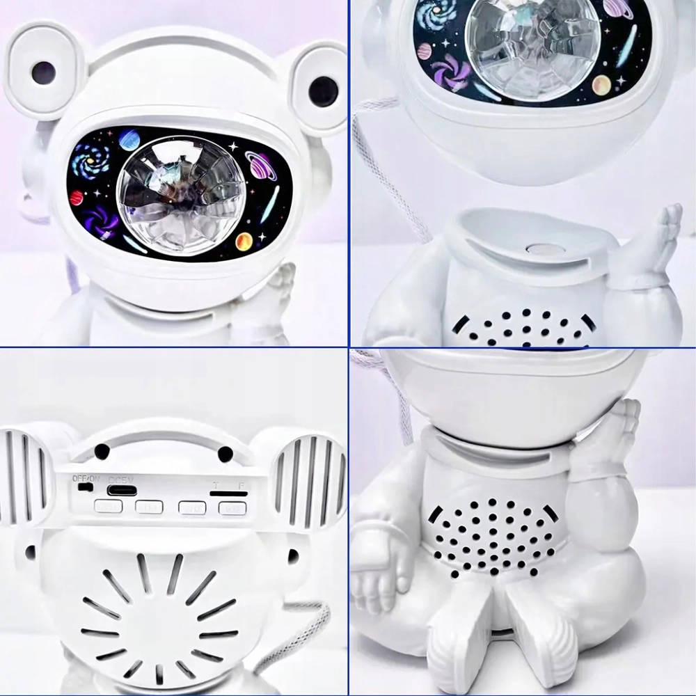 PROJEKTOR GWIAZD LAMPKA NOCNA DLA DZIECI RZUTNIK ASTRONAUTA KOSMOS USB