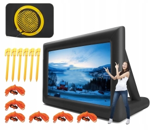 EKRAN FILMOWY PROJEKCYJNY DO PROJEKTORA DMUCHANE KINO OGRODOWE Z DMUCHAWĄ