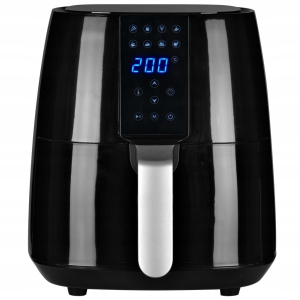 FRYTKOWNICA BEZTŁUSZCZOWA FRYTOWNICA AIR FRYER DUŻA MISA KOSZ 4L CZARNA