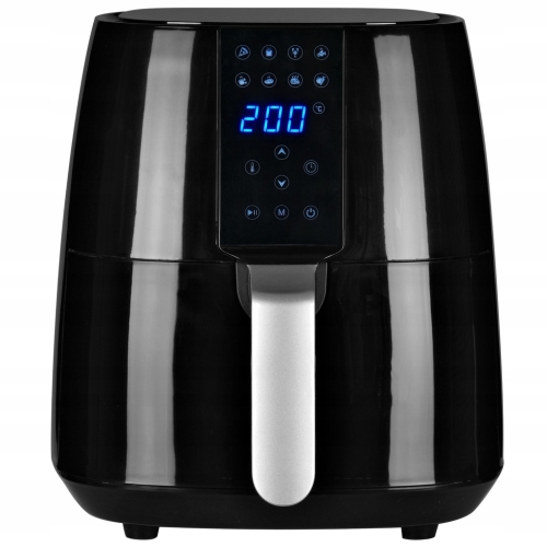 FRYTKOWNICA BEZTŁUSZCZOWA FRYTOWNICA AIR FRYER DUŻA MISA KOSZ 4L CZARNA