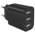 ŁADOWARKA SIECIOWA MOCNA KOSTKA 3 USB UNIWERSALNA SZYBKA 3 PORTY 5V 3,4A