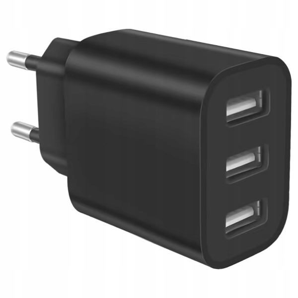 ŁADOWARKA SIECIOWA MOCNA KOSTKA 3 USB UNIWERSALNA SZYBKA 3 PORTY 5V 3,4A