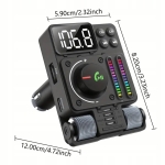 TRANSMITER SAMOCHODOWY RADIO FM NADAJNIK BLUETOOTH 5,3 PD ŁADOWARKA 30W