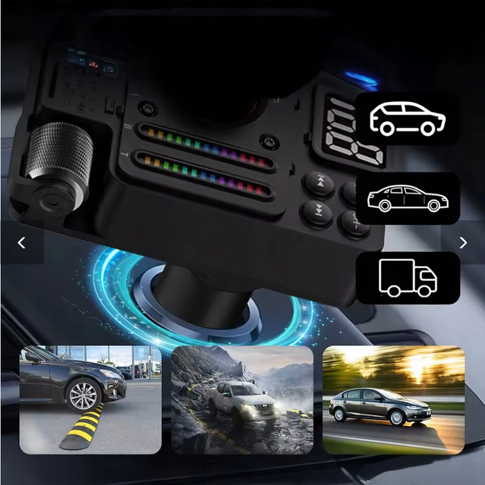 TRANSMITER SAMOCHODOWY RADIO FM NADAJNIK BLUETOOTH 5,3 PD ŁADOWARKA 30W