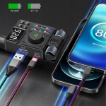 TRANSMITER SAMOCHODOWY RADIO FM NADAJNIK BLUETOOTH 5,3 PD ŁADOWARKA 30W