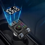 TRANSMITER SAMOCHODOWY RADIO FM NADAJNIK BLUETOOTH 5,3 PD ŁADOWARKA 30W