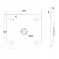 PODSTAWA ZAWIASA REGULOWANA M20 100x100x4 MM DO BRAMKI FURTKI BRAMY