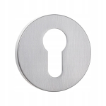 SZYLD KRÓTKI OKRĄGŁY WKŁADKA ROZETA OKRĄGŁA SLIM 6 MM SREBRNA CHROM MAT