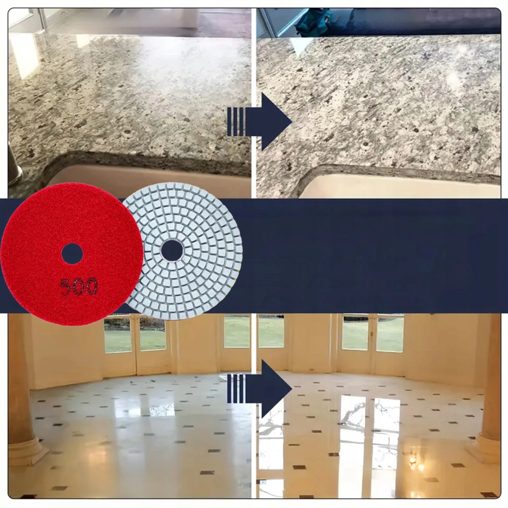 10X TARCZA DIAMENTOWA POLERSKA 80MM DO SZLIFOWANIA GRESU PŁYTEK NA RZEP 500