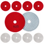10X TARCZA DIAMENTOWA POLERSKA 80MM DO SZLIFOWANIA GRESU PŁYTEK NA RZEP 500