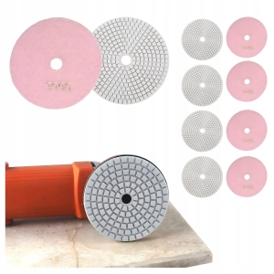 10X TARCZA DIAMENTOWA POLERSKA 80MM DO SZLIFOWANIA PŁYTEK NA RZEP 3000