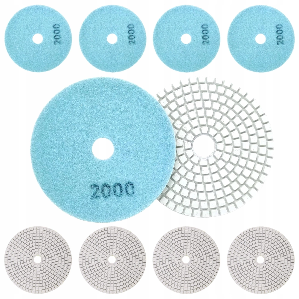 10X TARCZA DIAMENTOWA POLERSKA 80MM DO SZLIFOWANIA PŁYTEK NA RZEP 2000