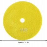 10X TARCZA DIAMENTOWA POLERSKA 80MM DO SZLIFOWANIA GRESU PŁYTEK NA RZEP 150