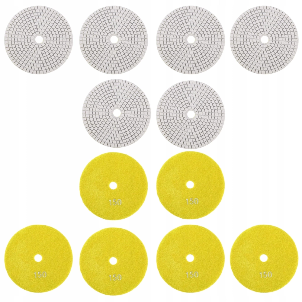 10X TARCZA DIAMENTOWA POLERSKA 80MM DO SZLIFOWANIA GRESU PŁYTEK NA RZEP 150