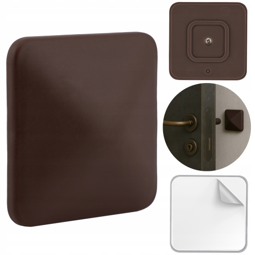 ODBOJNIK ŚCIENNY SAMOPRZYLEPNY OGRANICZNIK KWADRATOWY 50X50 MM BRĄZOWY