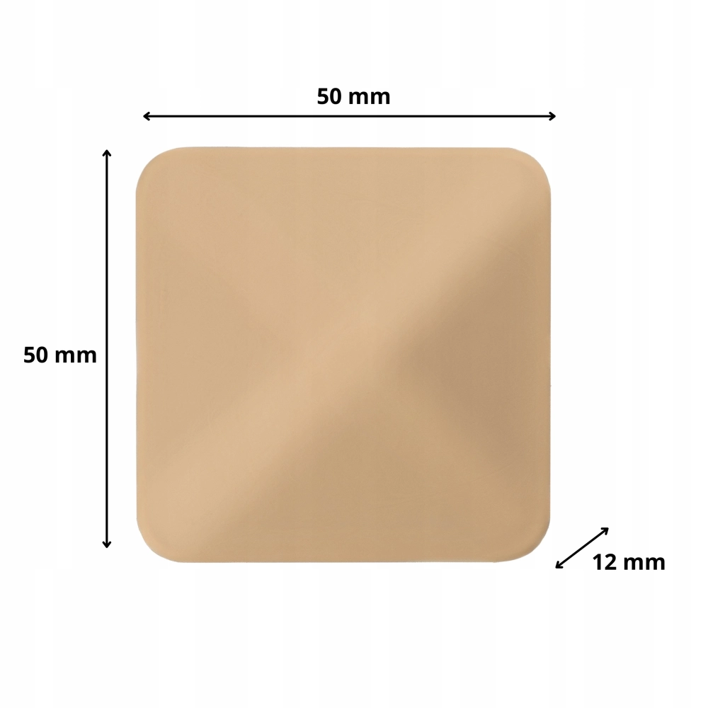 ODBOJNIK SAMOPRZYLEPNY 5X5 CM OGRANICZNIK ŚCIENNY NAKLEJANY 50X50 MM BEŻOWY