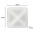 ODBOJNIK OCHRONNY OGRANICZNIK ŚCIENNY PRZYKLEJANY 50X50 MM TRANSPARENTNY
