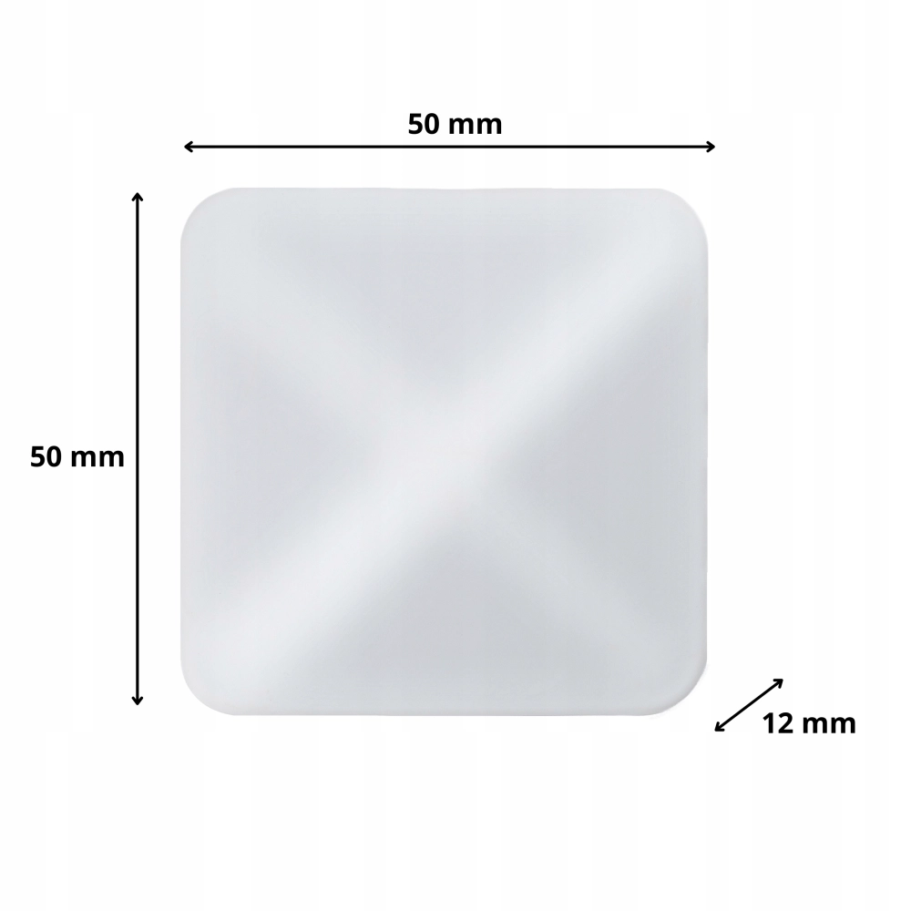 ODBOJNIK OGRANICZNIK SAMOPRZYLEPNY ŚCIENNY OCHRONNY 50X50 MM ZIMNA BIEL