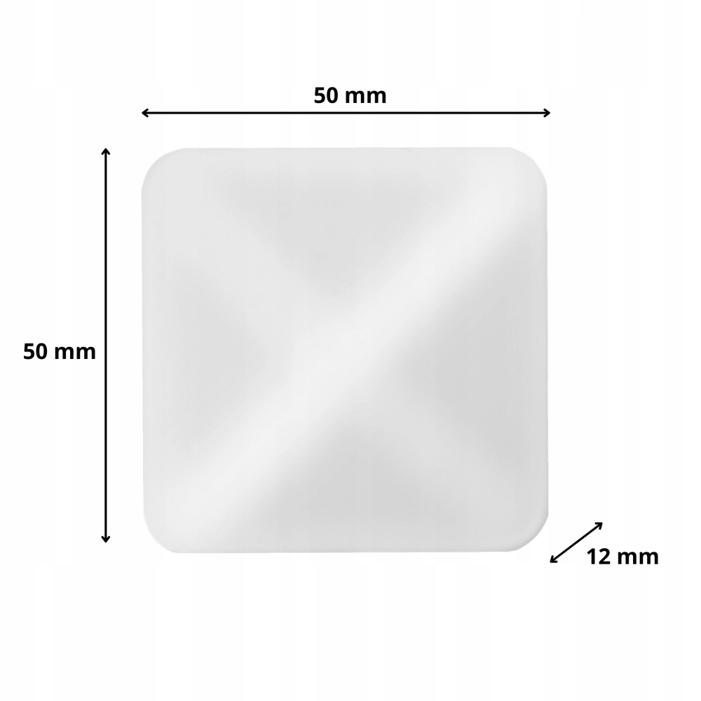 ODBOJNIK SAMOPRZYLEPNY OGRANICZNIK DRZWIOWY ŚCIENNY 50X50 MM BIAŁY CIEPŁY