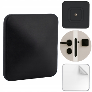 ODBOJNIK OGRANICZNIK DRZWIOWY SAMOPRZYLEPNY KWADRATOWY 50X50 MM CZARNY