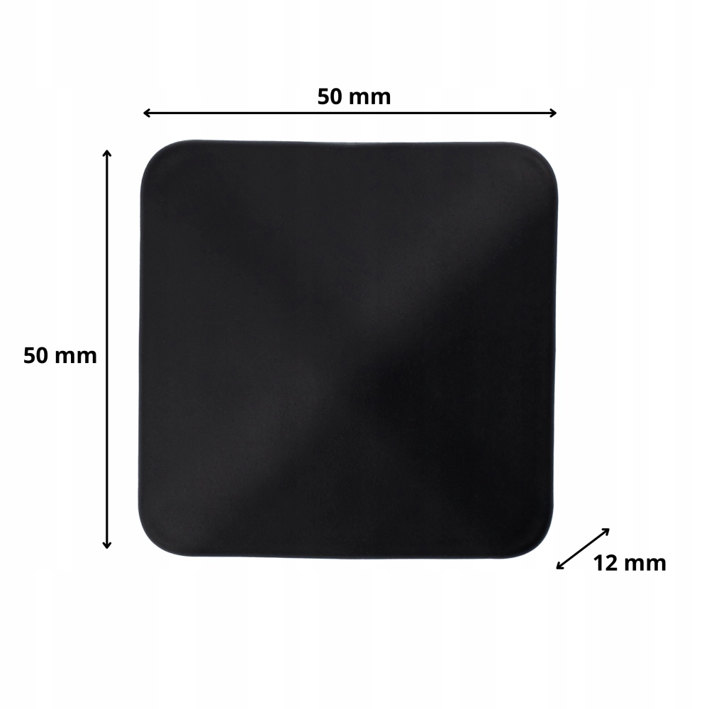 ODBOJNIK OGRANICZNIK DRZWIOWY SAMOPRZYLEPNY KWADRATOWY 50X50 MM CZARNY