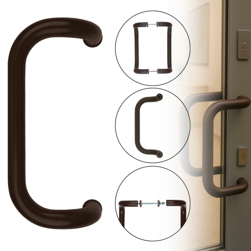 POCHWYT BRĄZOWY UCHWYT M2 DO DRZWI PODWÓJNY ANTABA DRZWIOWA 300 ALU BRĄZ