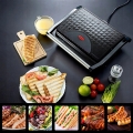 GRILL ELEKTRYCZNY BEZTŁUSZCZOWY OPIEKACZ SKŁADANY TOSTER KONTAKTOWY 750W