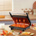 GRILL ELEKTRYCZNY BEZTŁUSZCZOWY OPIEKACZ SKŁADANY TOSTER KONTAKTOWY 750W